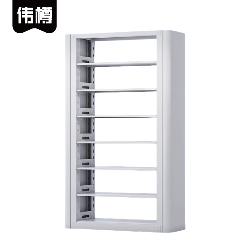 伟樽钢制书架单面七层120*30*240cm个高清大图