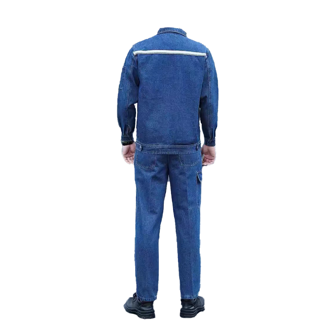 路安保牛仔工作服可定制 套高清大图
