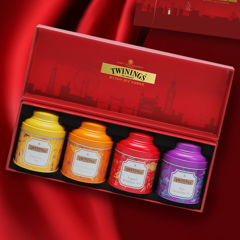 Twinings川宁漫游英伦大师茶品红茶礼盒进口茶叶红色节日送礼盒