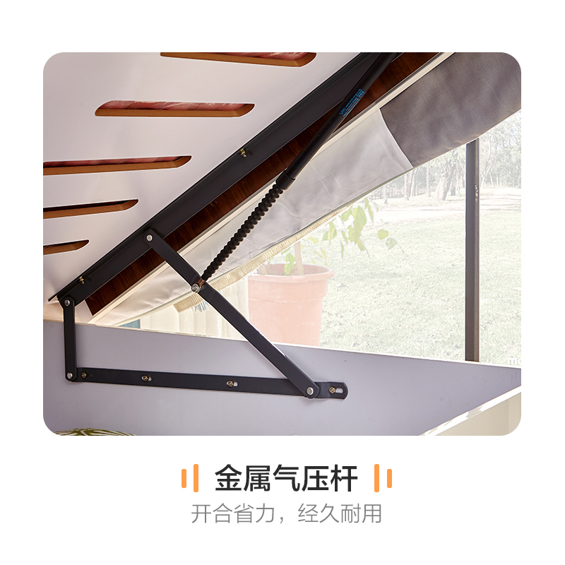 全友家居 简约现代高箱床 高箱床 卧室家具双人床套装组合人造板板式床