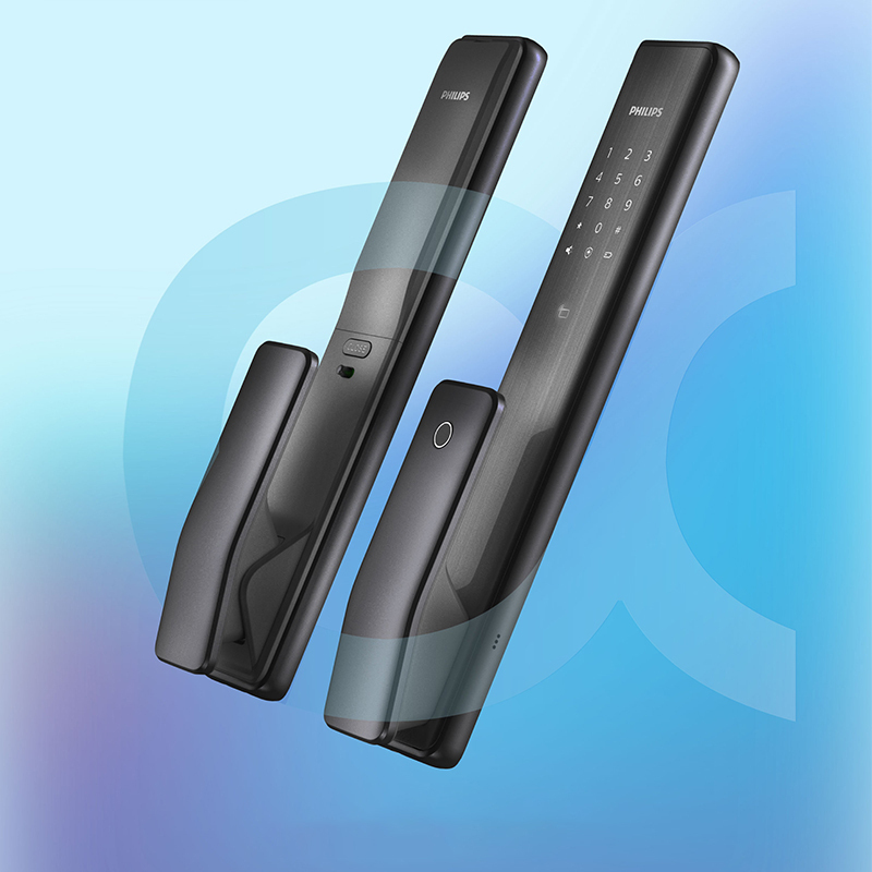 飞利浦(Philips)智能门锁 阿尔法(Alpha网关版)全自动家庭用防盗锁推拉全自动 电子锁 曜石黑