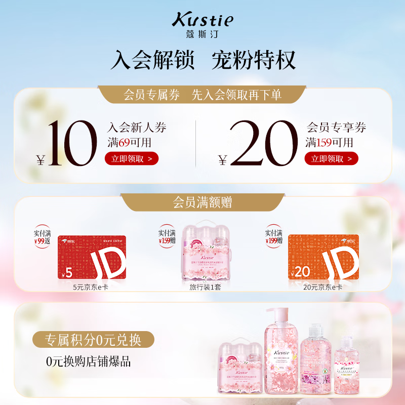 蔻斯汀玫瑰花瓣沐浴露380ml高清大图