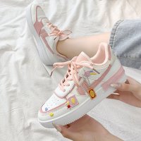 跨洋(KUAYANG)女鞋子女2021夏季时尚新款女士低帮鞋厚底透气运动板鞋韩版百搭轻便休闲鞋潮流小白鞋女M