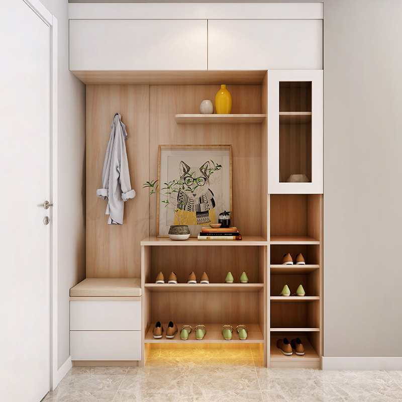 定制金 索菲亚简约现代入户柜定制鞋柜餐边柜客厅玄关门厅玄关柜储物