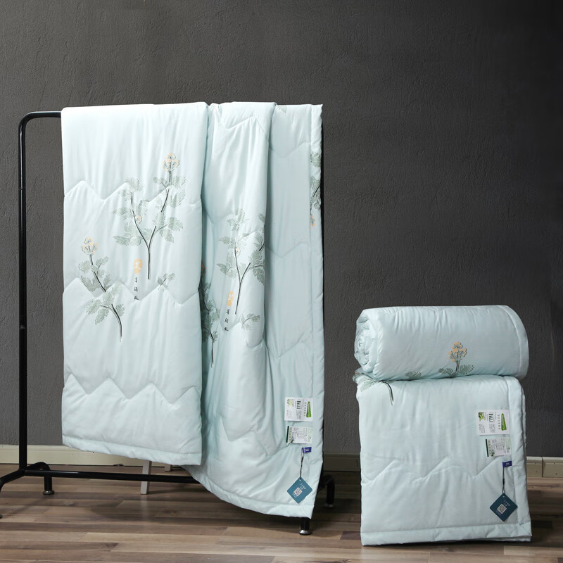 约克罗兰 艾草驱蚊夏凉被夏季空调被单双人纤维被YB1205 200*230cm