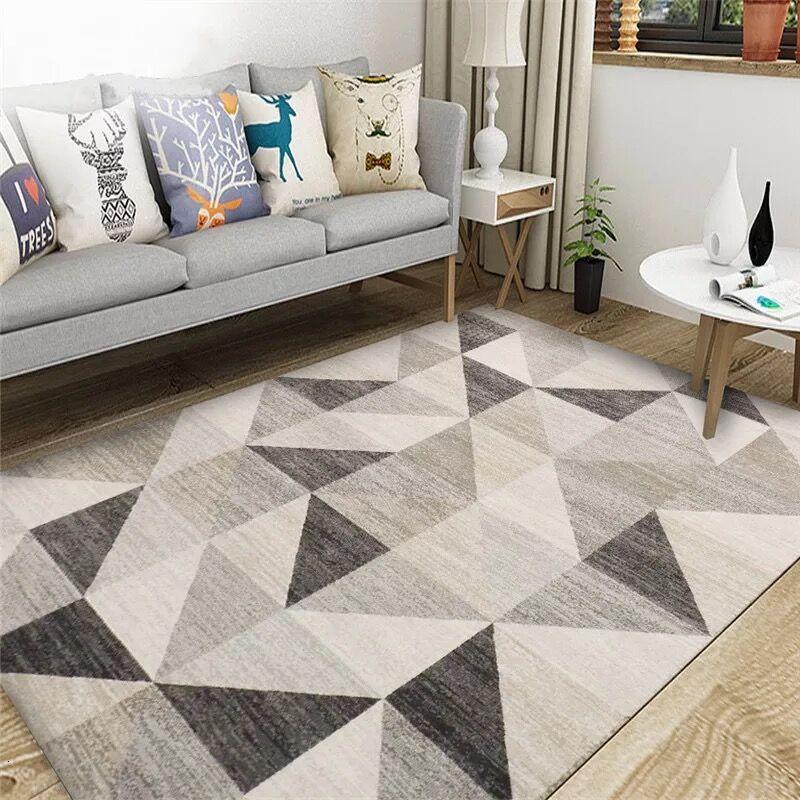 甜柠檬 地毯客厅 北欧式茶几垫现代简约抽象家用沙美式满铺可机洗