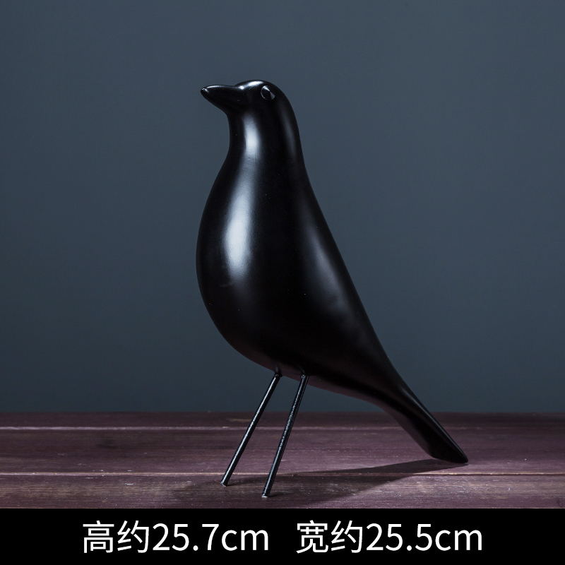 美帮汇北欧摆件现代家居办公室装饰品小鸟摆设软装树脂创意工艺品高清大图