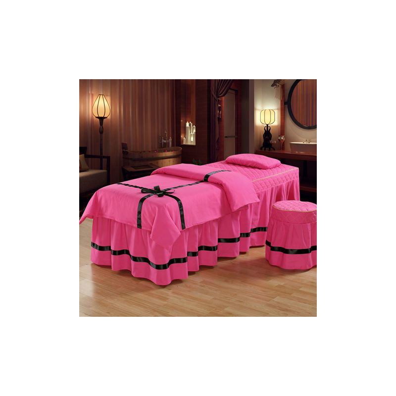 美容床罩四件套按摩床套美容院床套推拿按摩专用床罩可