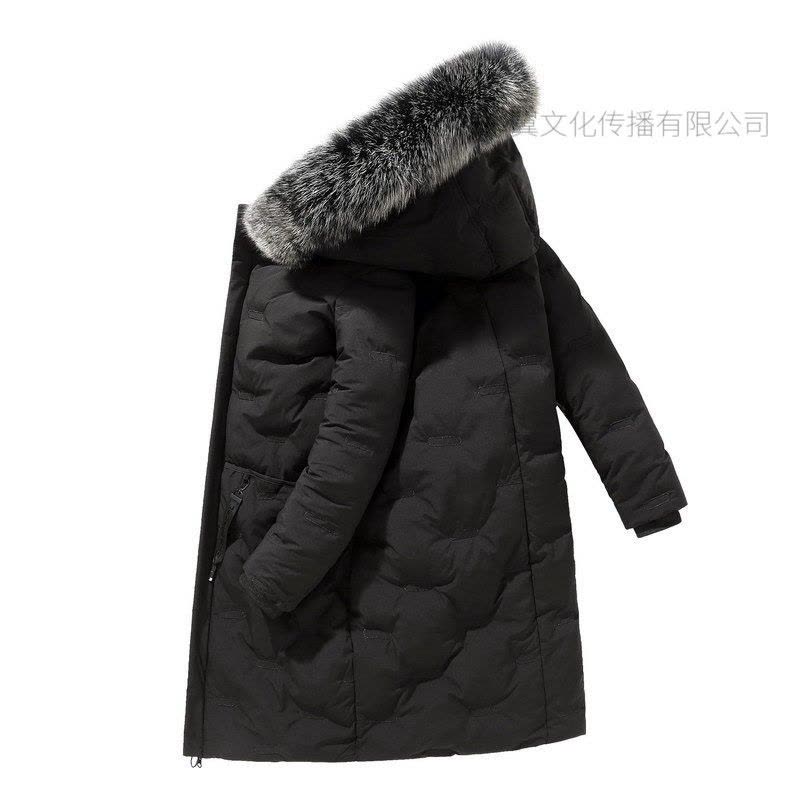 JPDUN吉普盾新款棉衣男韩版加厚中长款修身假毛领潮流外套男装图片