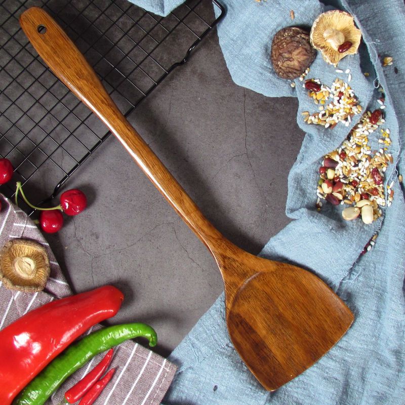 木铲子不粘锅专用长柄防烫厨房炒菜木质厨具耐高温平底家用木锅铲