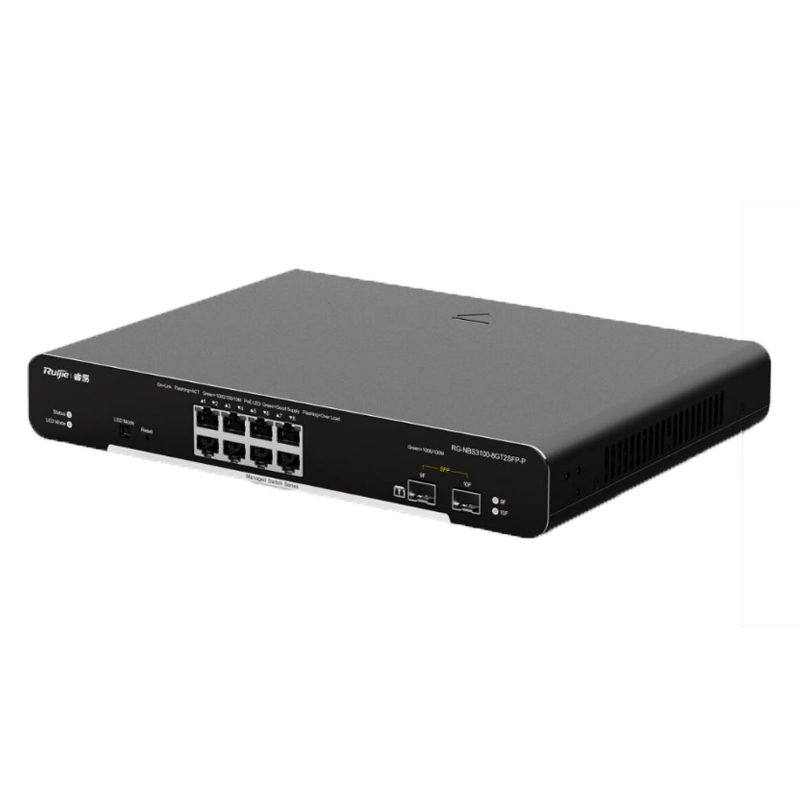 锐捷RG-NBS3100-8GT2SFP-P 8口千兆交换机
