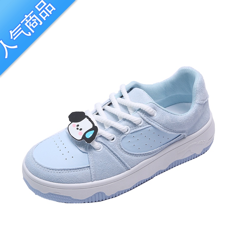 SUNTEK小众设计网红可爱面包板鞋女2023夏季新款厚底百搭透气休闲小白鞋高清大图