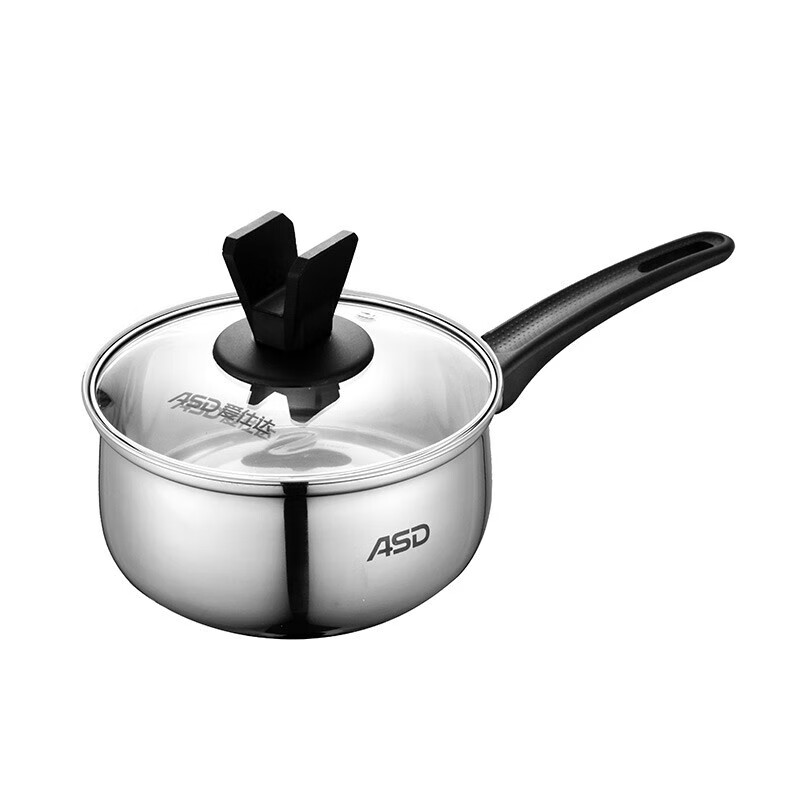 爱仕达(ASD) NS16Q1TG 奶锅 16cm 不锈钢煮汤锅一锅多用 明火电磁通用