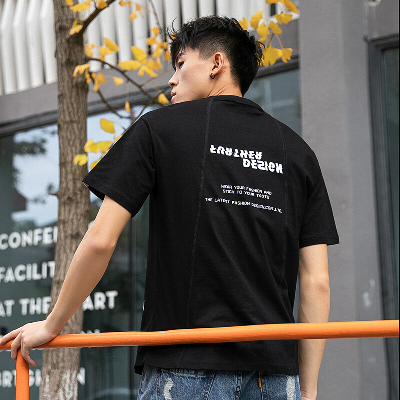 梵克公牛装2021短袖T恤男夏季弹力打底衫棉体恤韩版学生衣服青年半袖