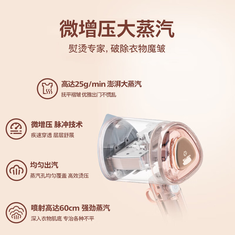 飞利浦(PHILIPS)手持便携挂烫机微增压家用熨烫机大蒸汽熨斗便携熨烫机 旅行 迷你 STH1050/20高清大图