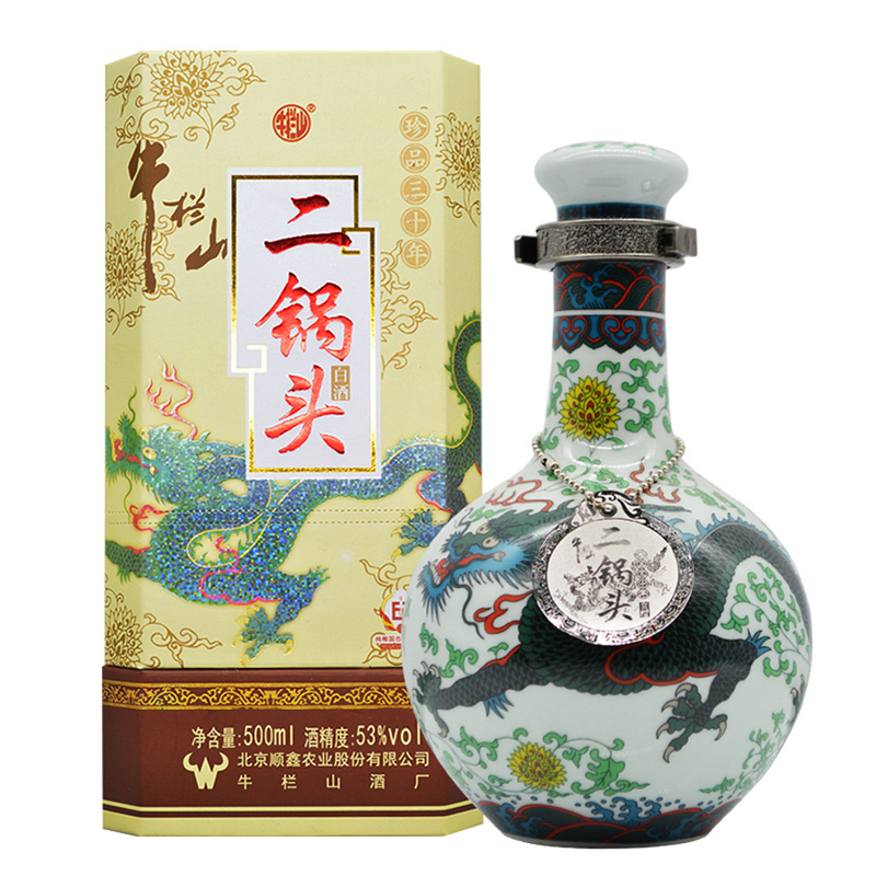 牛栏山二锅头珍品三十年（30年）青龙53度6*500ml整箱装