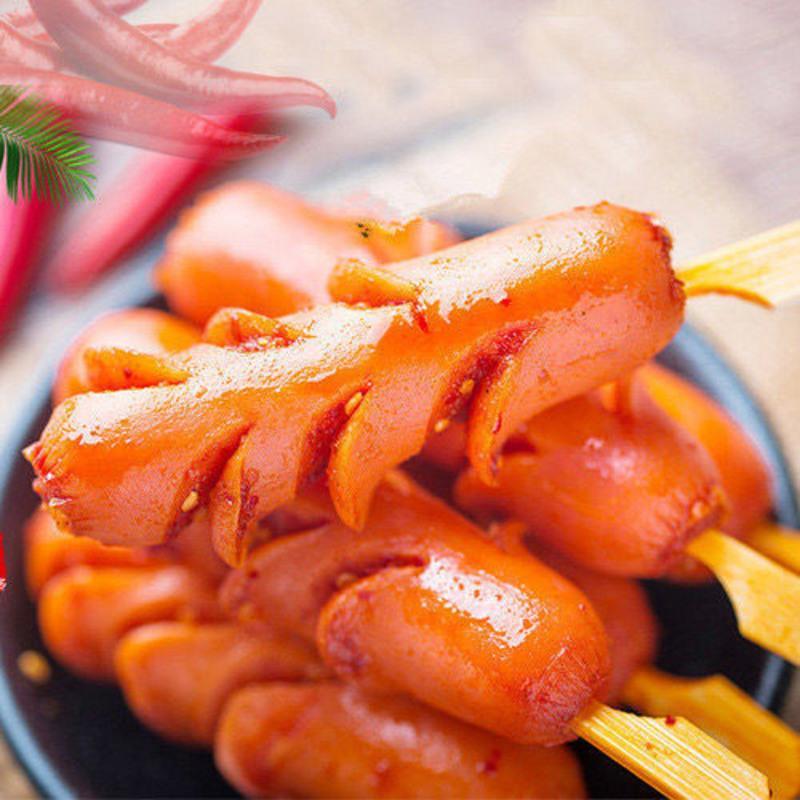 烧烤味买5包送5包共10包休闲零食麻辣小吃老长沙炸炸肠烤香肠火腿肠