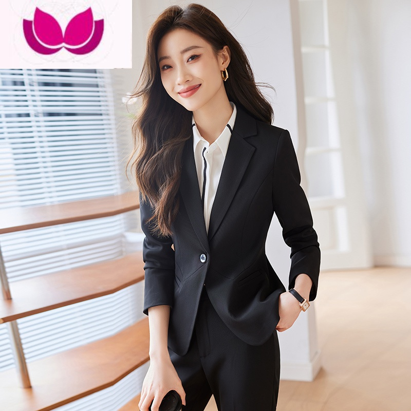 七斓灰色高端西装套装女2023新款职业装面试正装小西服外套气质工作服