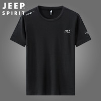 JEEP SPIRIT夏季短袖圆领T恤男户外休闲速干运动大码汗衫