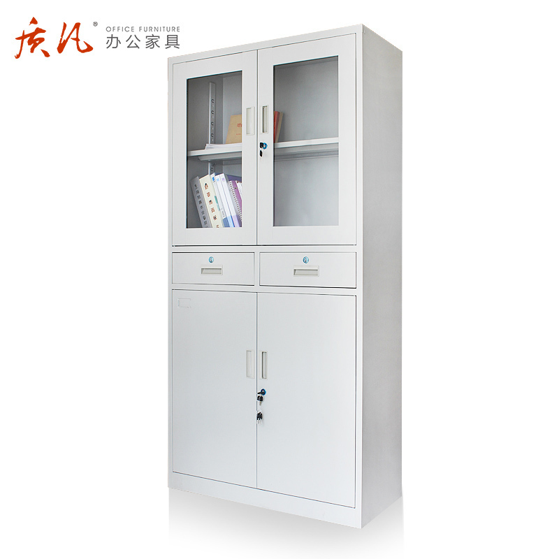 质凡 中二斗办公室资料档案储物柜带抽屉柜 中二斗办公柜