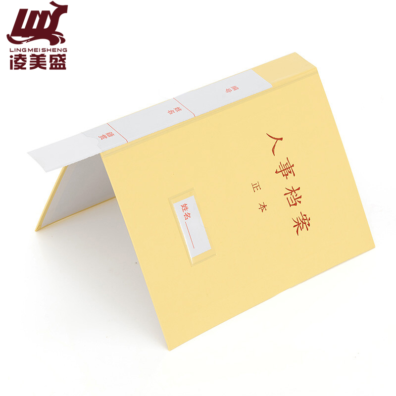 凌美盛 优选PP材质干部人事档案盒 A4新标准 三柱蛇簧夹 35mm背宽RSDA29-1 可定制/个