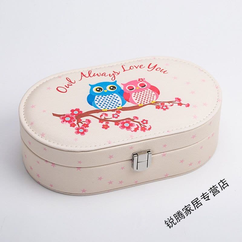 上新上新首饰盒耳钉饰品植绒皮革欧式大容量项链珠宝手饰收纳盒 一件新图片