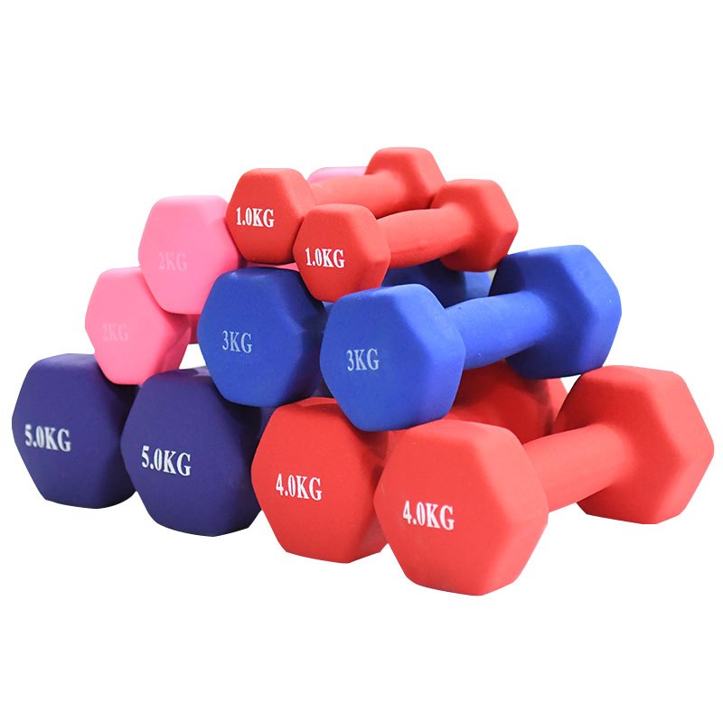 磨砂小哑铃女士对瘦臂家用儿童亚铃浸塑
