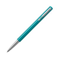 派克PARKER 签字笔 威雅系列蓝绿色白夹宝珠笔 学生办公通用日常书写拔帽式佩戴0.7mm黑色水性宝珠笔芯