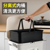 JEKO&JEKO 厨房垃圾桶家用带盖大容量高款干湿分离脚踩脚踏式垃圾桶