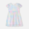 [1件3折]铅笔俱乐部2025年夏装新品女童连衣裙儿童欧根纱彩虹裙中大童裙子
