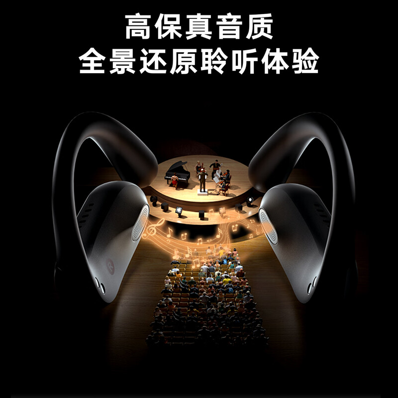 有道 OpenEar 开放式耳机白色高清大图
