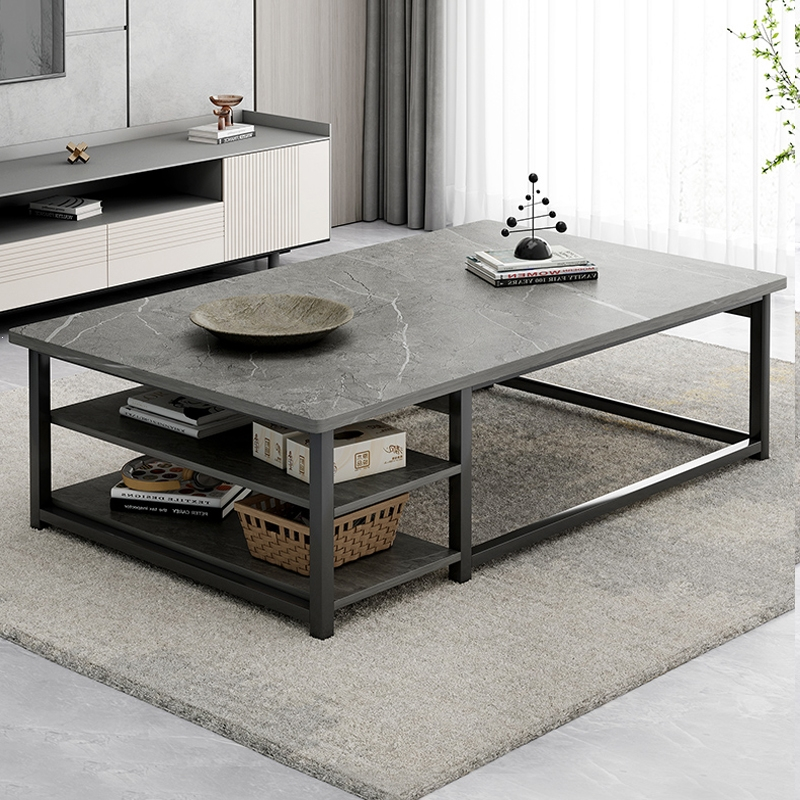 韵美舞灵茶几家用客厅小户型轻奢意式办公室岩板色简约现代小桌子泡茶