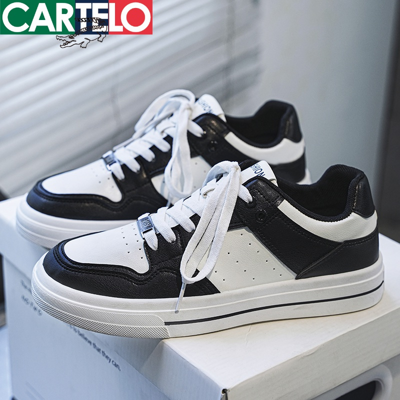 [线下专柜同款]卡帝乐鳄鱼(CARTELO)新款男士休闲鞋板鞋潮鞋小白鞋男鞋