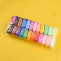 小窝厘 儿童彩泥手工diy玩具套装橡皮泥黏土小学生玩具24色-10g自封袋装(起订量:50份)