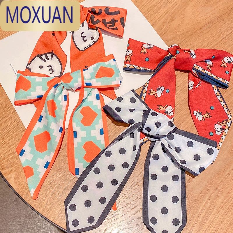 MOXUAN小女孩发带儿童编发丝巾绑发网红女童扎头发飘带彩带宝宝发饰洋气图片