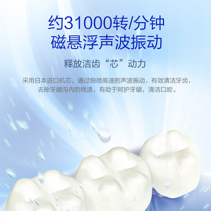 松下(Panasonic)电动牙刷EW-DC12-A405蓝色情侣组合充电式声波振动牙刷智能便携牙刷 生日节日礼物情人节高清大图