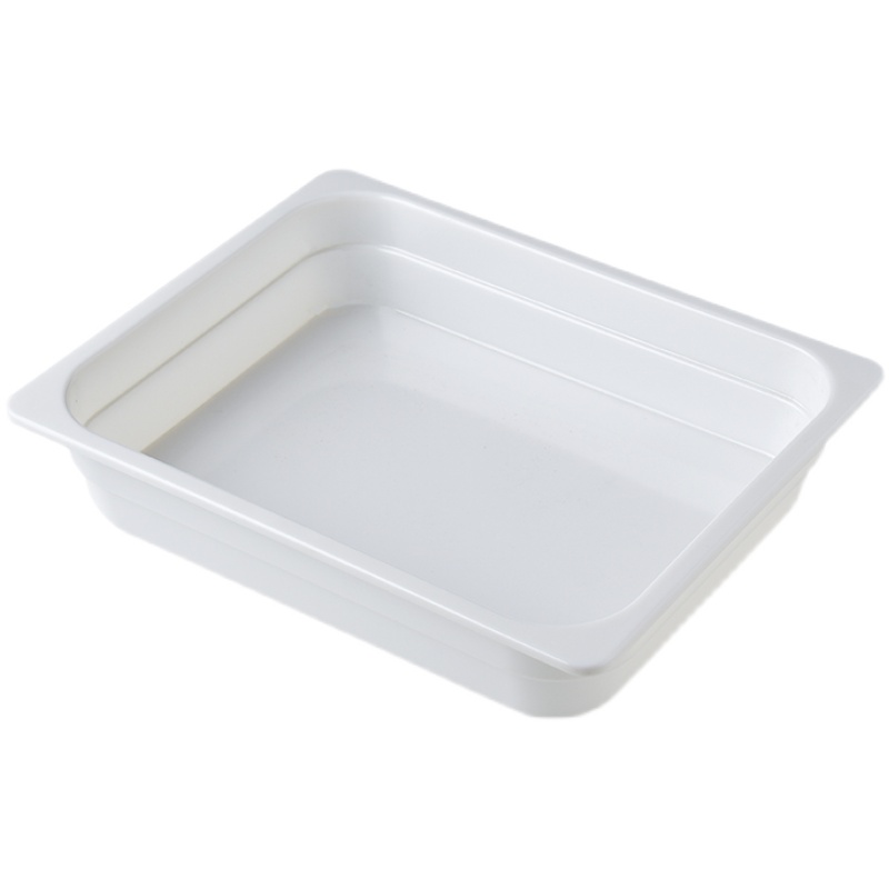 公司食堂大号分菜盆商用卤菜盘火锅盘子餐具套装密胺长条盘份数盘泉好 密胺份数盆 1/2*6.5cm 个 泉好密胺份数盆1/2*6.5cm