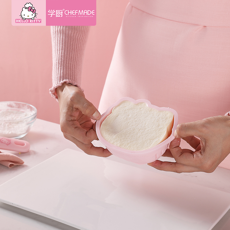 学厨 HELLO KITTY(凯蒂猫)正版授权 厨房工具 6寸硅胶布丁慕斯蛋糕 蒸米糕 戚风模 雪糕模具 KT7045