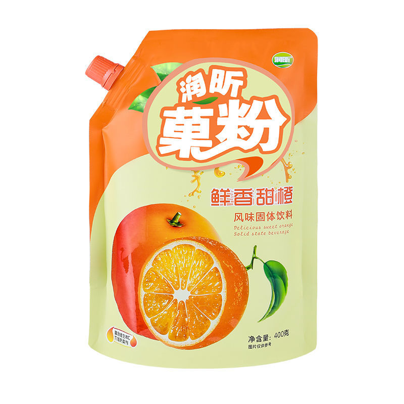 润昕果珍粉柠檬菠萝甜橙酸梅果汁粉冲饮浓缩水蜜桃自助餐400g送勺 400