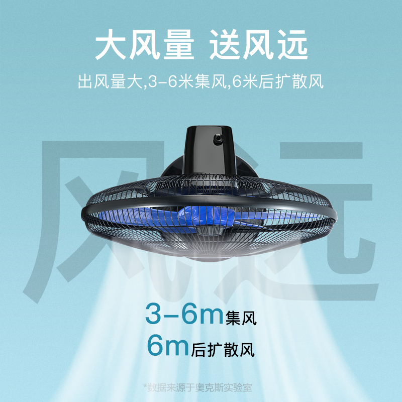 奥克斯(AUX)电风扇家用床头定时落地扇 节能立式办公室轻音风扇FS-45-A1809