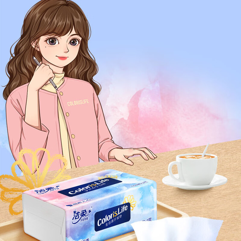 洁柔(C&S)抽纸3层100抽家用纸巾面巾纸餐巾纸整箱卫生纸抽面纸实惠装 精巧型(原生木浆) 20包高清大图