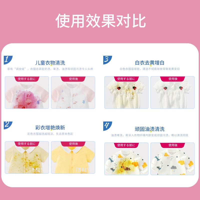 [2瓶]爆炸盐1100g衣物生物酶漂白剂去渍去黄增白彩漂粉彩色衣服留香洗衣粉持久留香图片