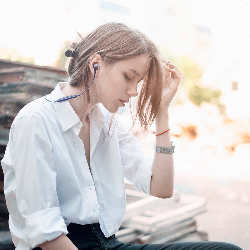 铁三角audiotechnicaathcks550xbt重低音蓝牙运动入耳式耳机蓝色颈挂