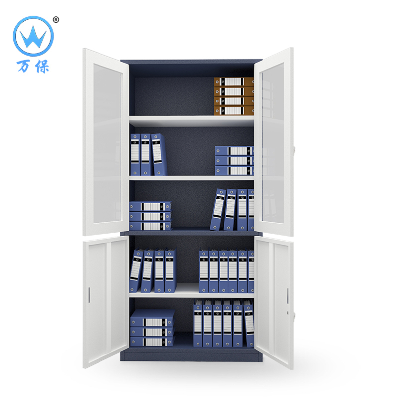 <万保>钢制文件柜 办公家具 铁皮文件柜 钢制办公柜 拆装大器械柜 上体透明档案柜
