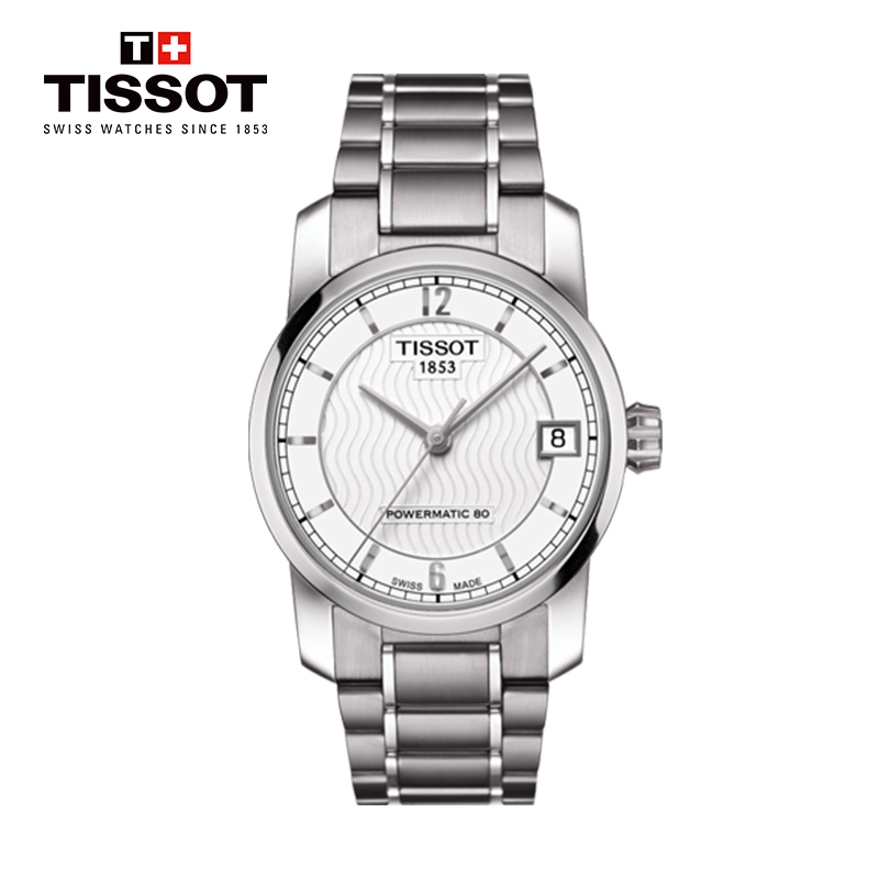 [低至5折]天梭(TISSOT)瑞士手表 钛系列80机芯经典大气简约百搭女士机械表T087.207.44.037.00高清大图