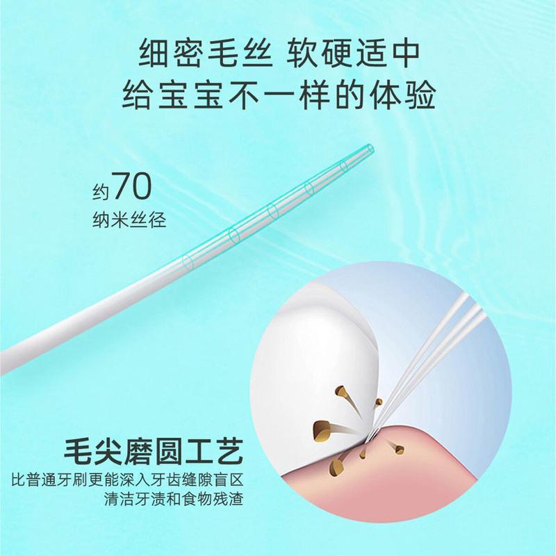 贝恩宝婴儿牙刷360度儿童宝宝牙刷0-1-2-3岁软毛乳牙幼儿刷牙训练 樱花粉 单只装
