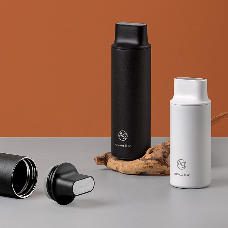 茶花欧铂兹*锐享不锈钢保温杯男女户外旅行水杯便携防滑学生茶杯时尚茶杯外带保温杯 430ml 053018