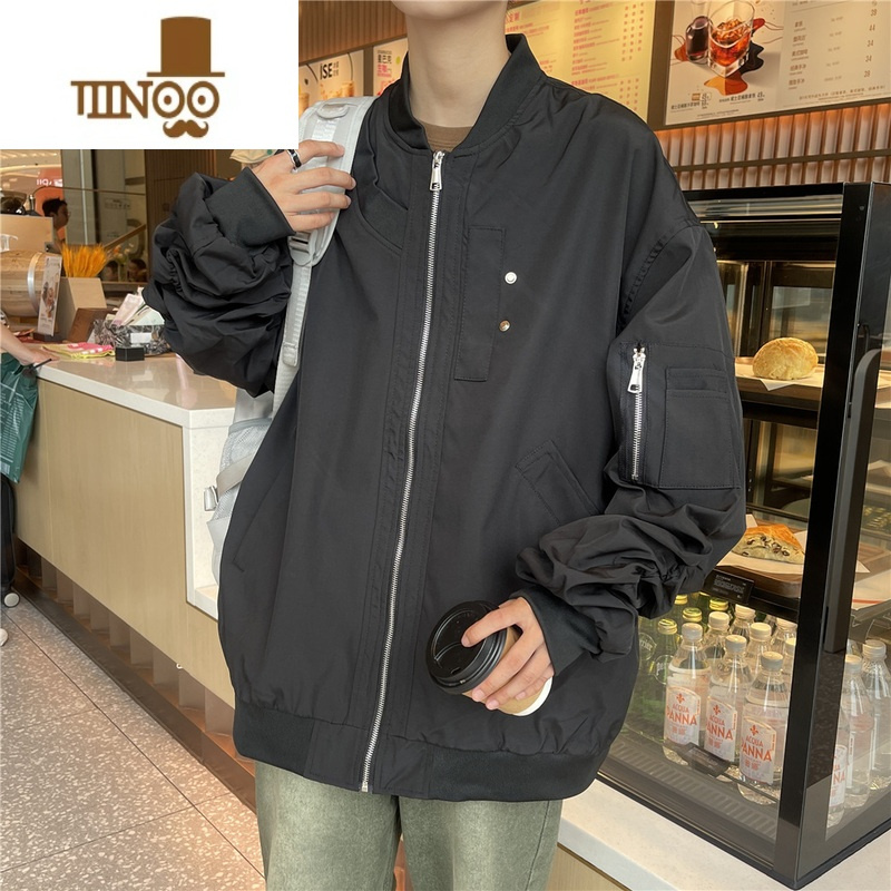 yanxu港风外套男潮牌感棒球服痞帅炸街运动日系夹克薄潮流百搭
