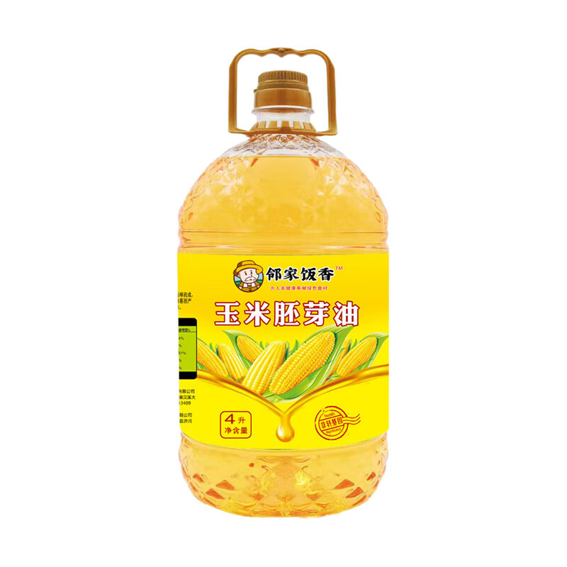 邻家饭香 4L 压榨一级玉米胚芽油非转基因 (桶)