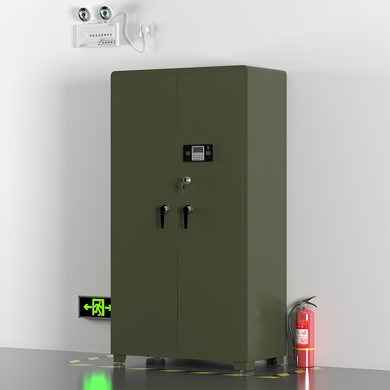 臻远ZY-QXG-010 管制器械存放柜加厚密码锁铁皮柜绿色 1000*500*1800高清大图